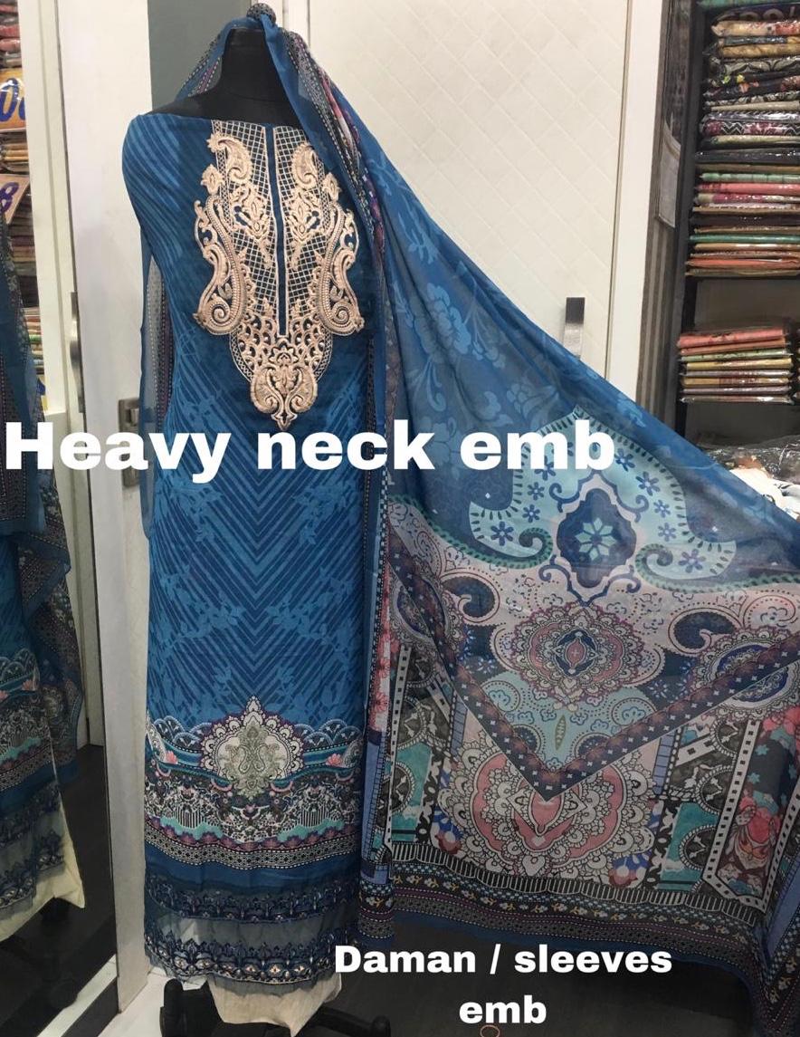 Pakistani lawn 2025 embroidered suits